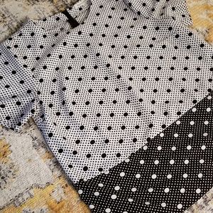 Black & white dots blouse